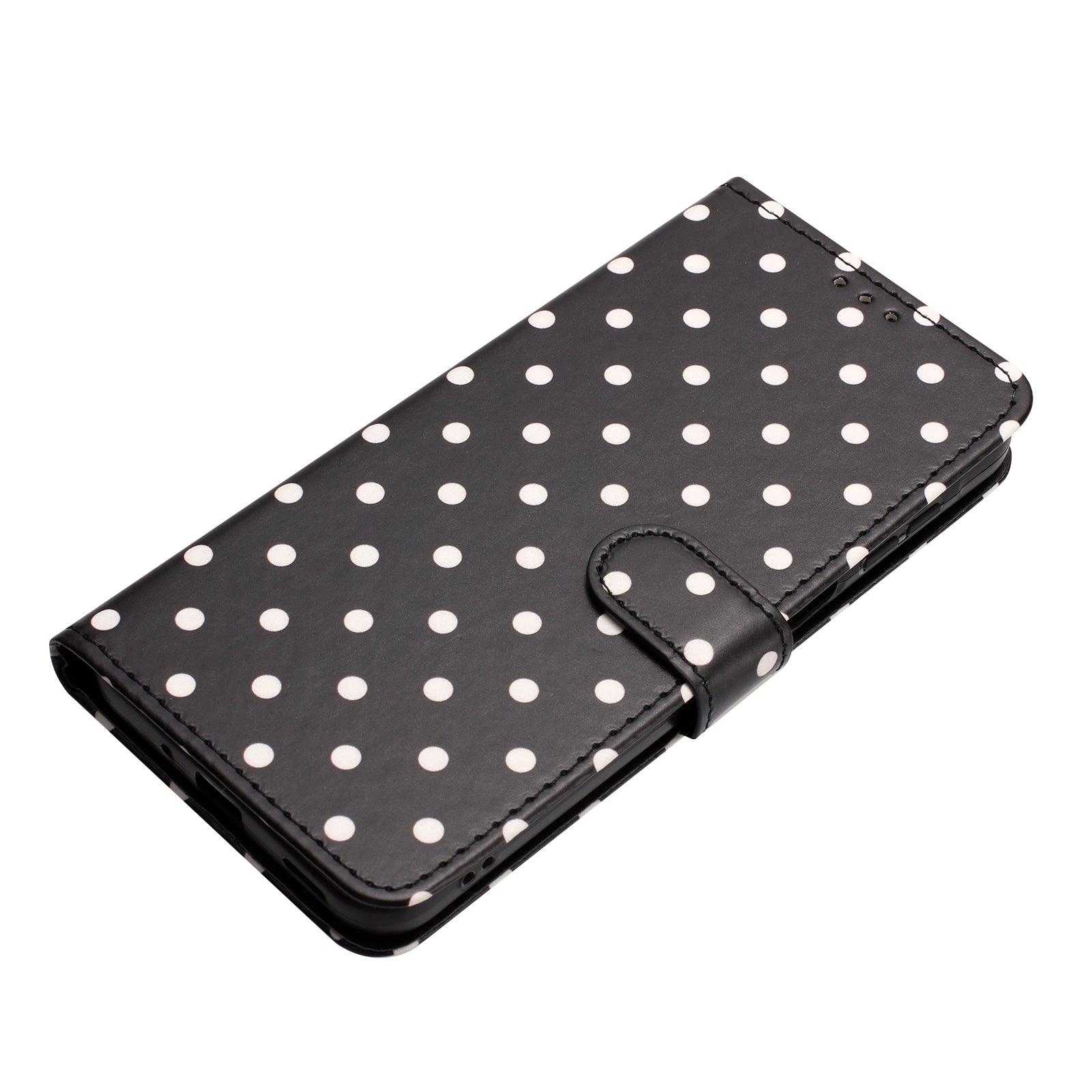 For Samsung Galaxy S25 Leather Case Polka Dot Pattern Wallet Stand Folio Phone Cover