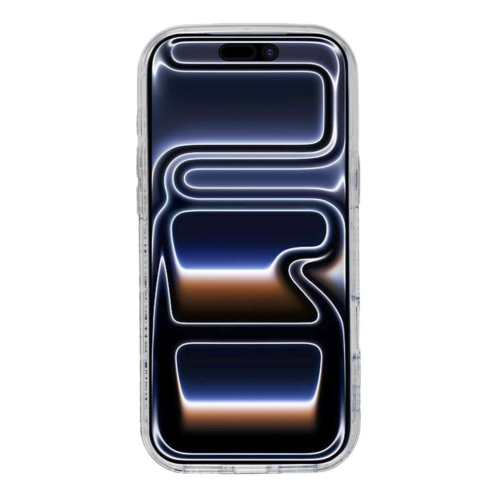 Coque arrière transparente souple en TPU époxy à paillettes pour iPhone 17 Pro