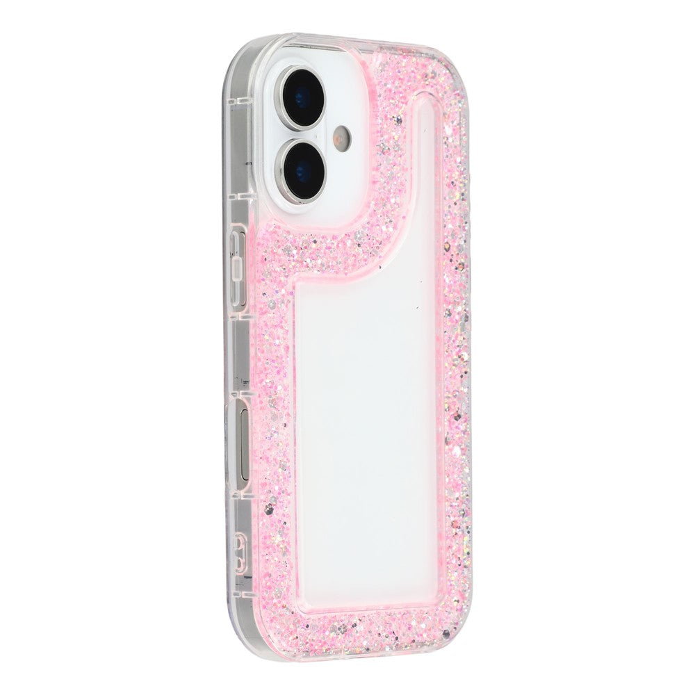 For iPhone 17 Case Glitter Epoxy Soft TPU Clear Back Cover