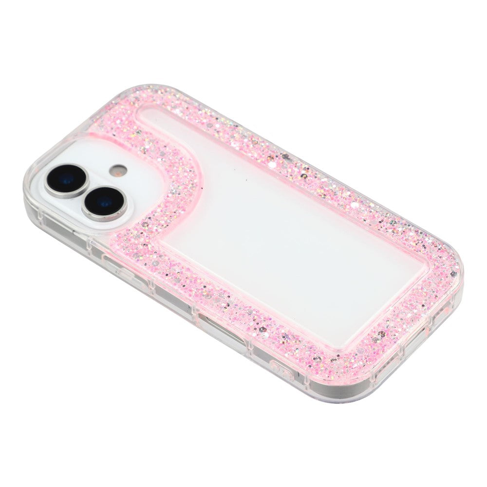 For iPhone 17 Case Glitter Epoxy Soft TPU Clear Back Cover