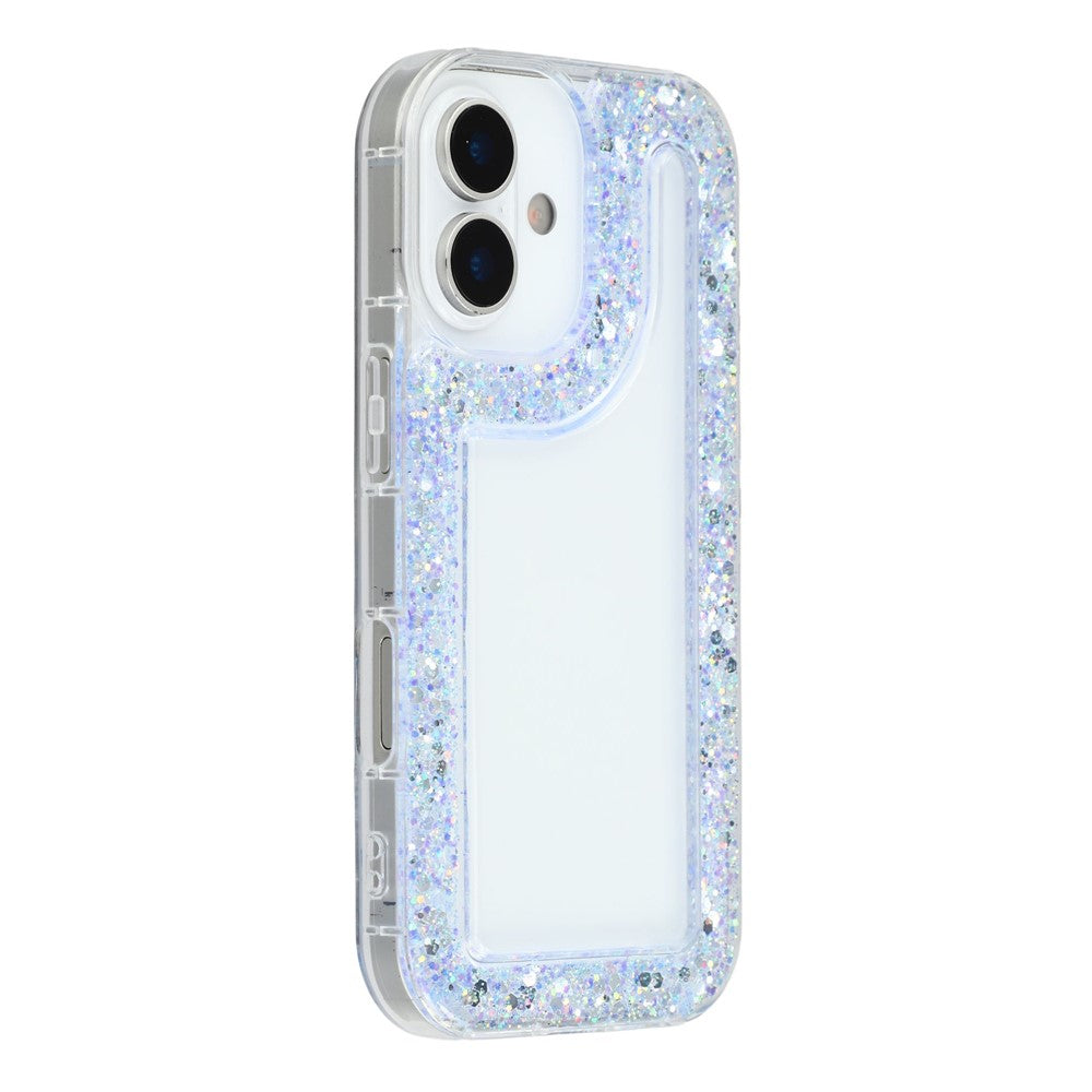 For iPhone 17 Case Glitter Epoxy Soft TPU Clear Back Cover