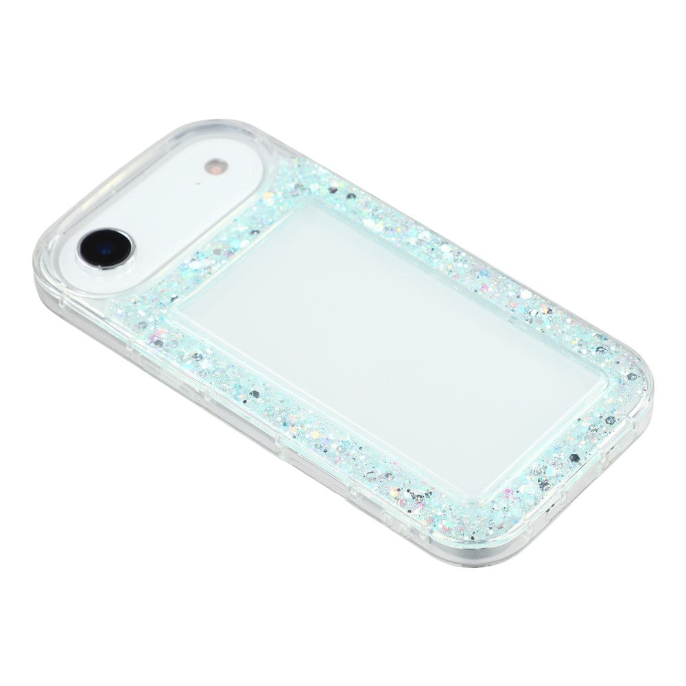 For iPhone Air Case Glitter Epoxy Soft TPU Clear Back Cover