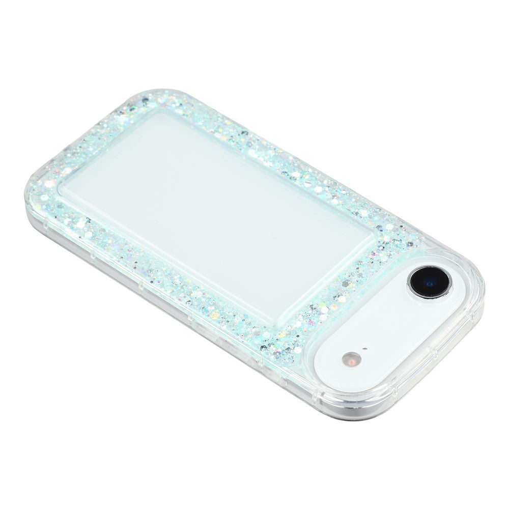For iPhone Air Case Glitter Epoxy Soft TPU Clear Back Cover
