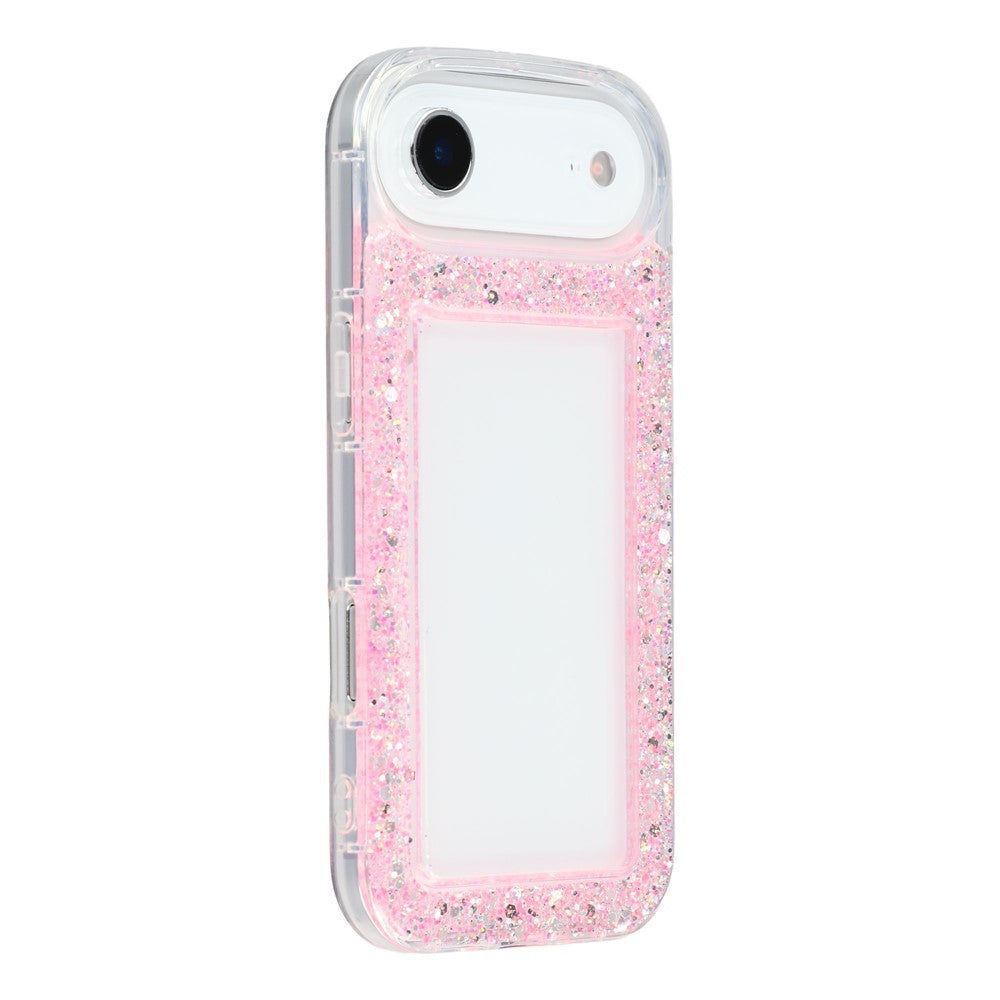 For iPhone Air Case Glitter Epoxy Soft TPU Clear Back Cover