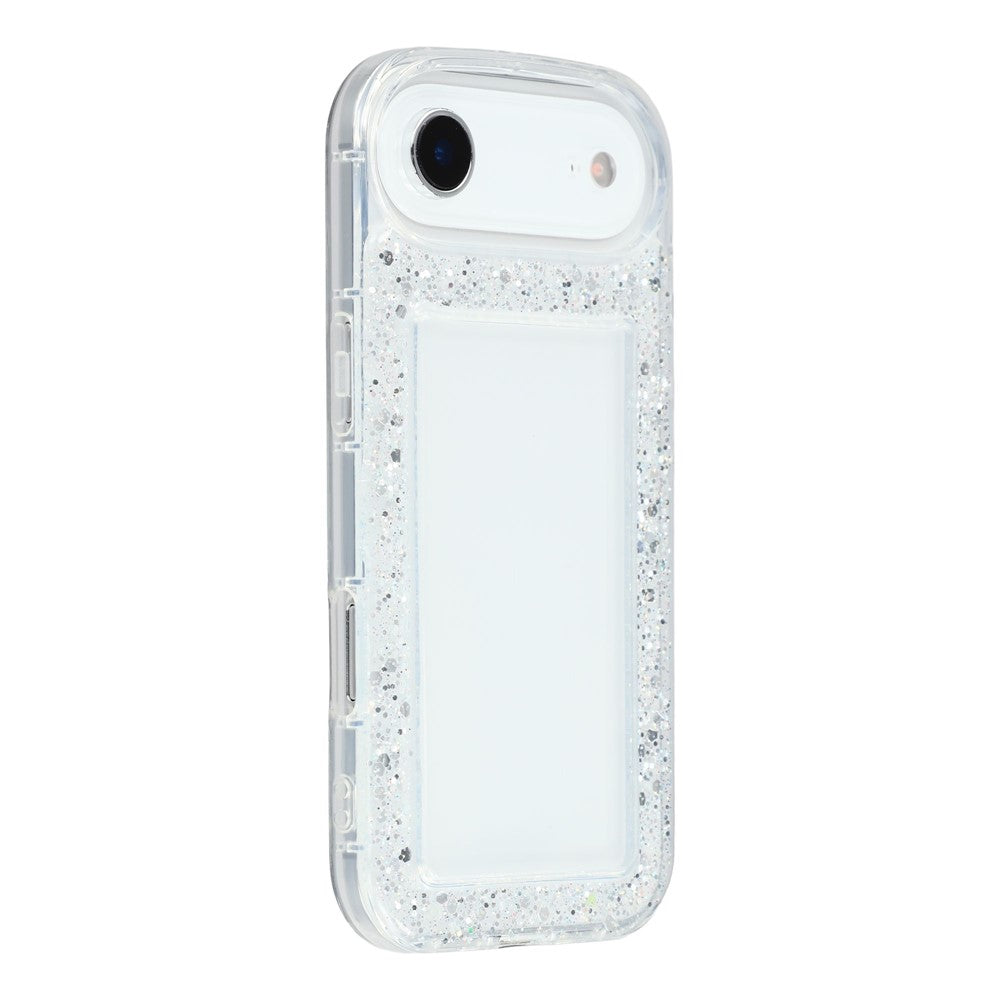 For iPhone Air Case Glitter Epoxy Soft TPU Clear Back Cover