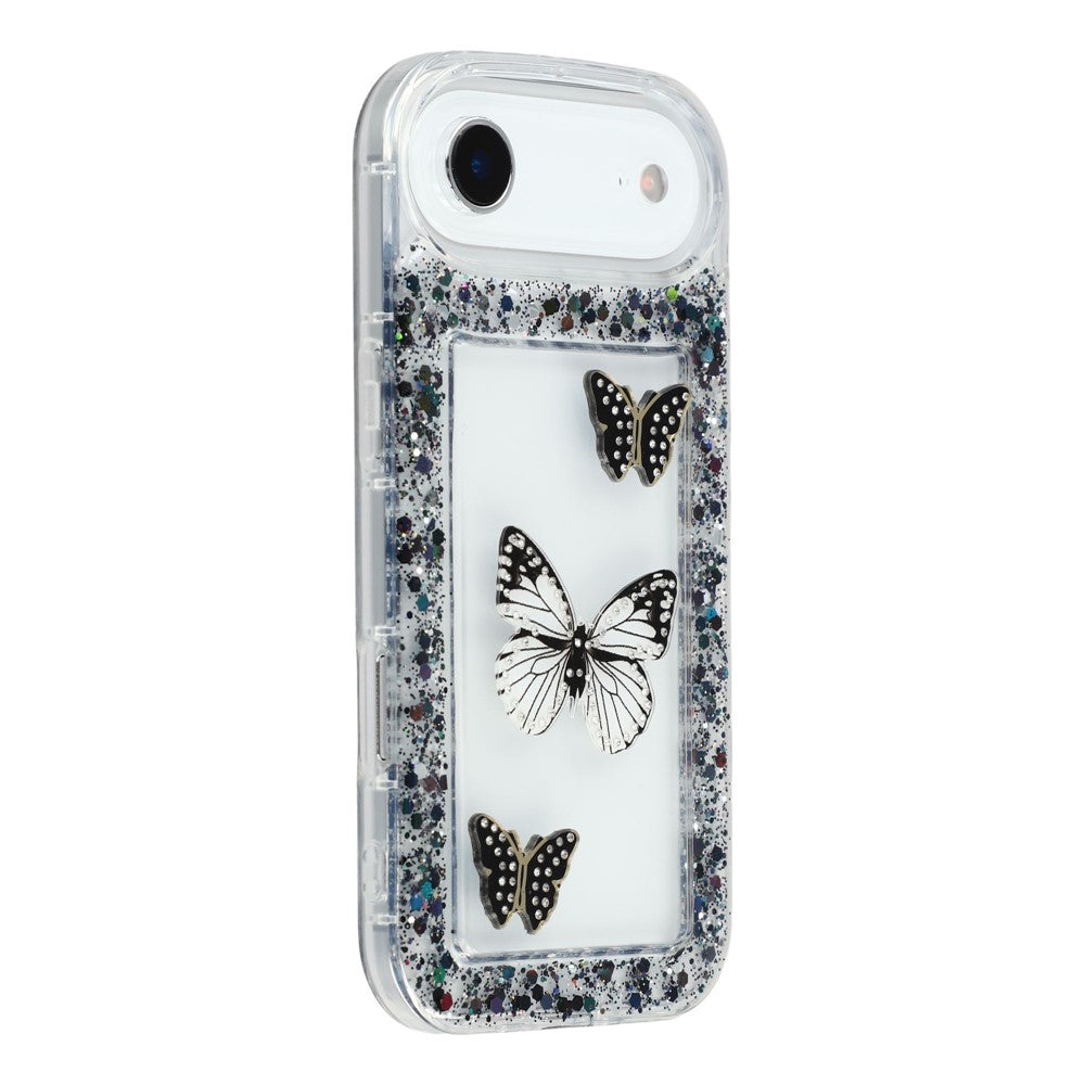 For iPhone Air Case DIY Butterfly Glitter Epoxy Soft TPU Phone Back Cover