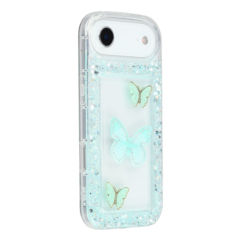 For iPhone Air Case DIY Butterfly Glitter Epoxy Soft TPU Phone Back Cover