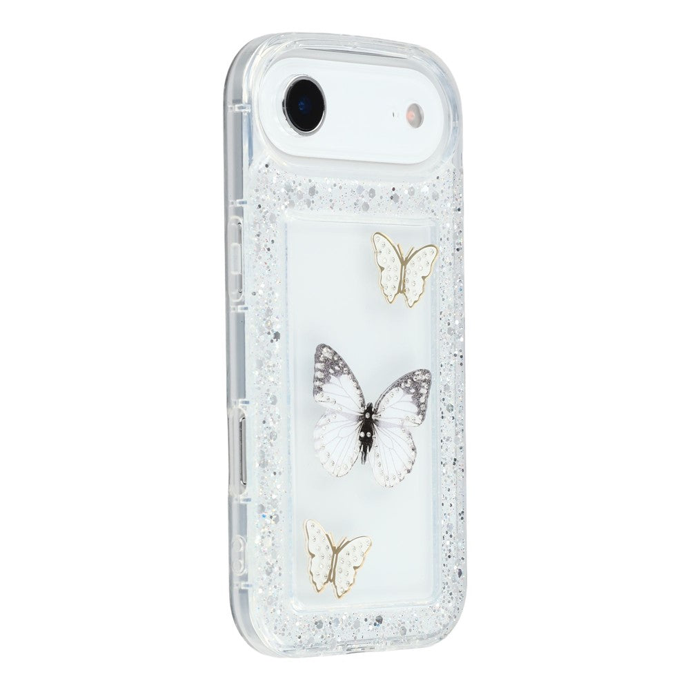 For iPhone Air Case DIY Butterfly Glitter Epoxy Soft TPU Phone Back Cover