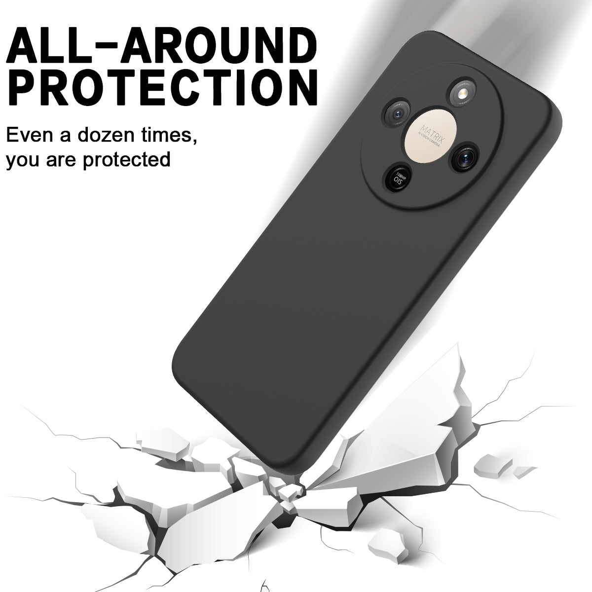 For Honor X70 5G / Honor X9d 5G Liquid Silicone Case Phone Back Cover with Hand Strap