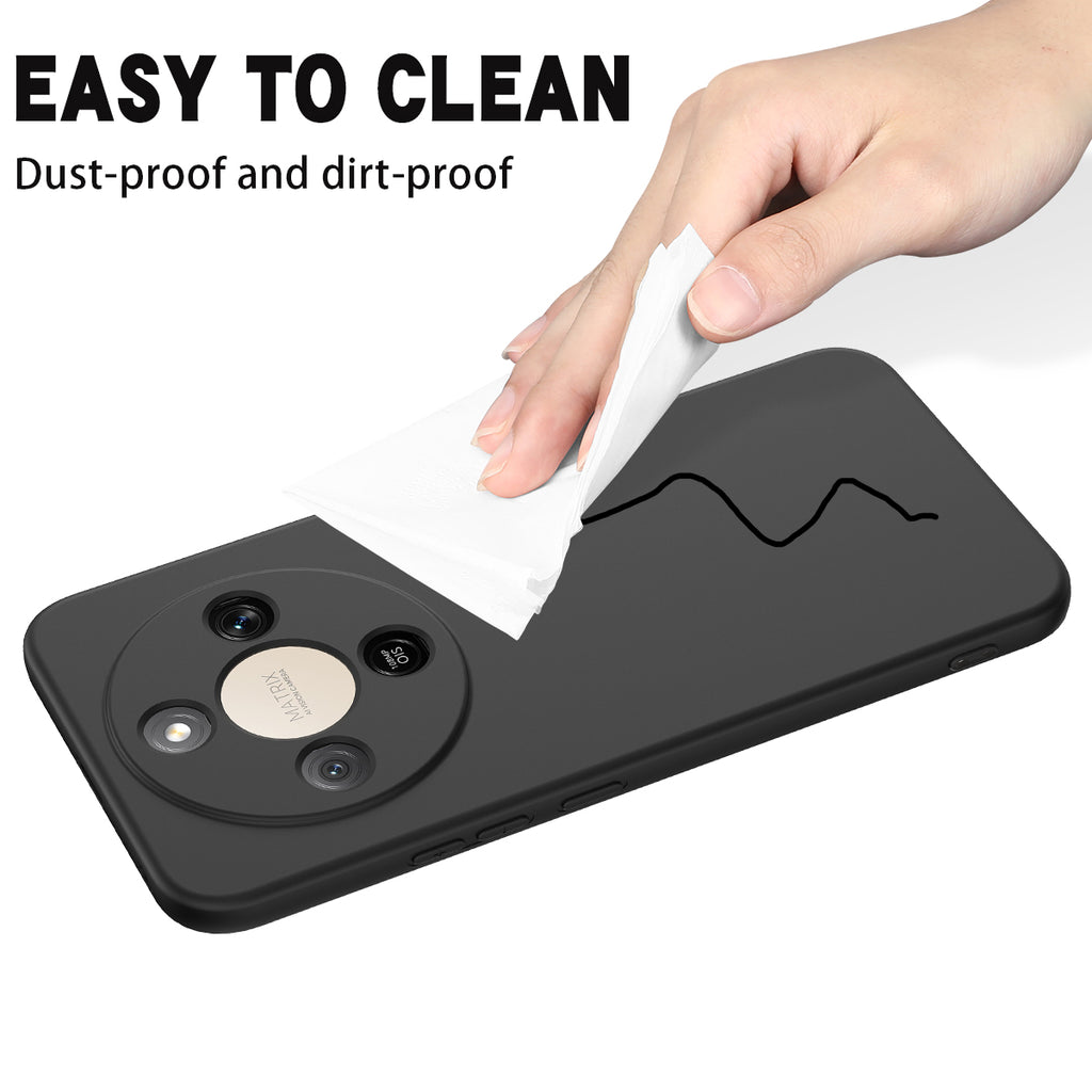 For Honor X70 5G / Honor X9d 5G Liquid Silicone Case Phone Back Cover with Hand Strap