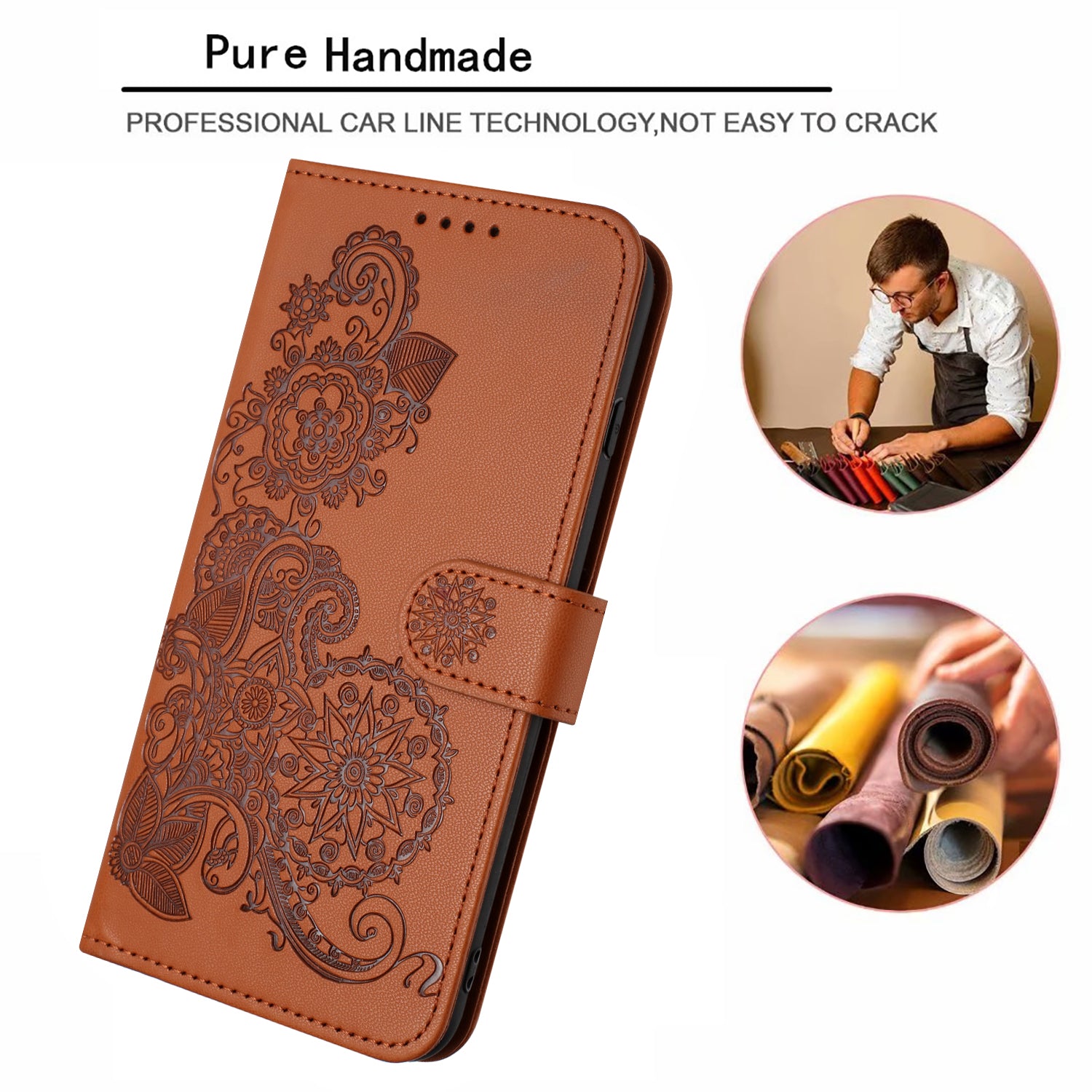 For Samsung Galaxy S26 Pro Phone Cases Mandala Flower Leather Wallet Mobile Cover with Strap