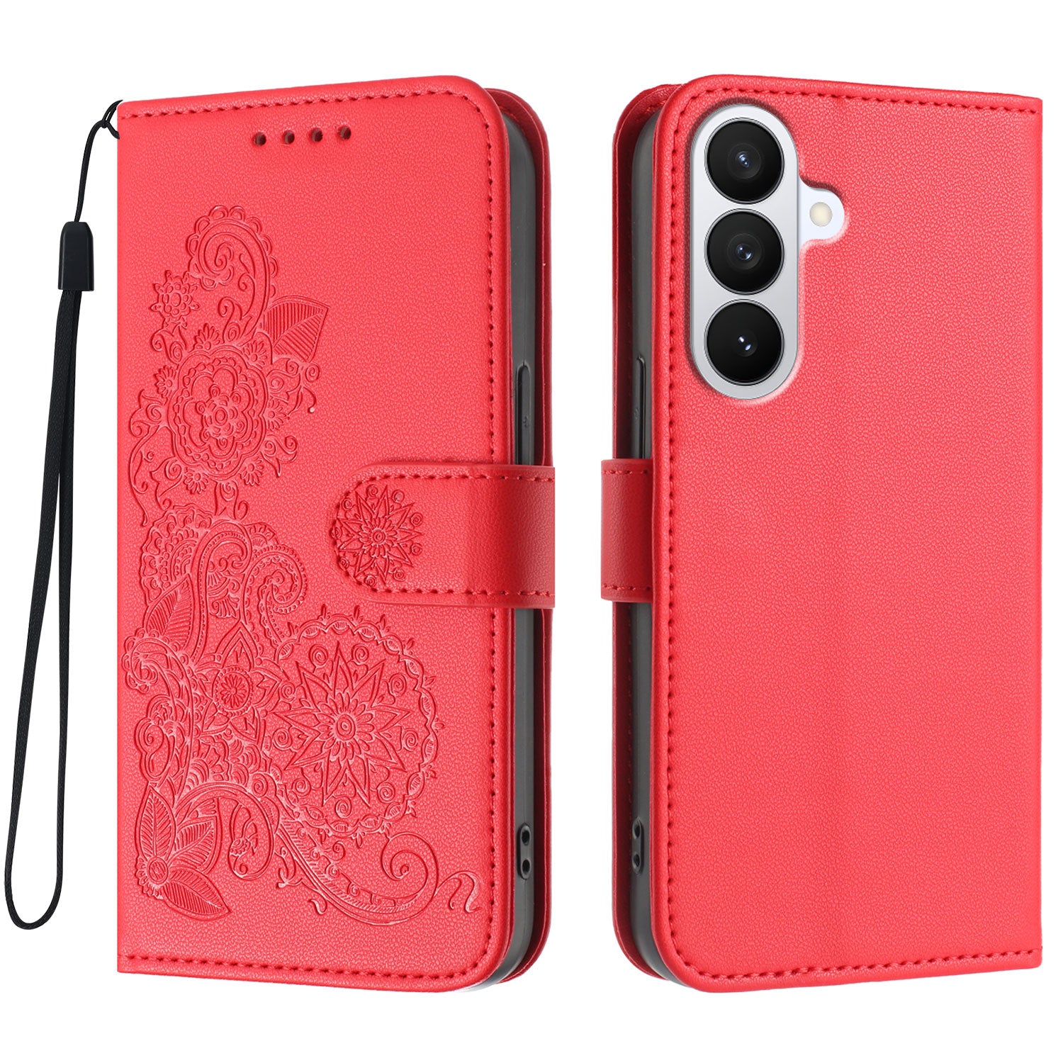 For Samsung Galaxy S26 Pro Phone Cases Mandala Flower Leather Wallet Mobile Cover with Strap