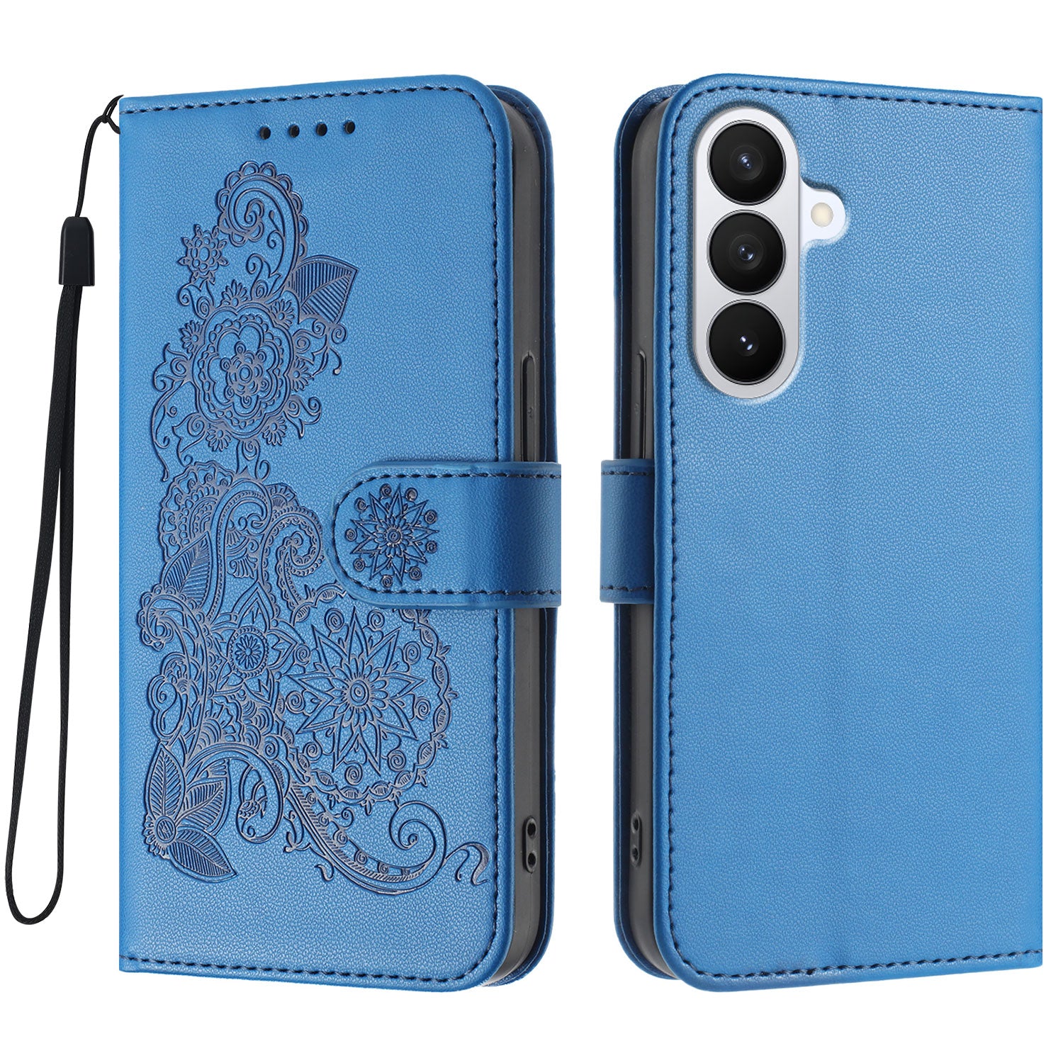For Samsung Galaxy S26 Pro Phone Cases Mandala Flower Leather Wallet Mobile Cover with Strap