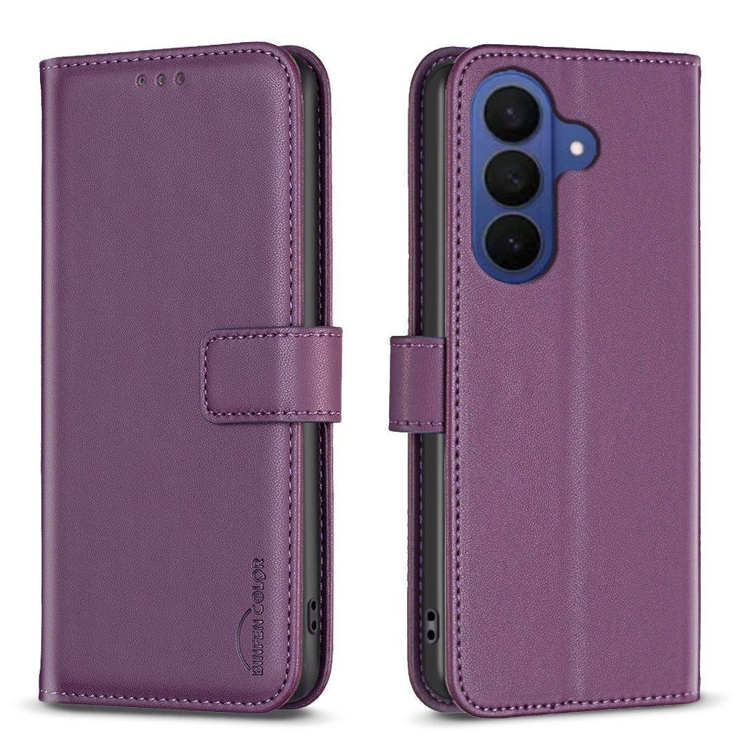 For Samsung Galaxy S26 Pro Phone Case BINFEN COLOR BF17 Wallet Folio Flip Leather Cover