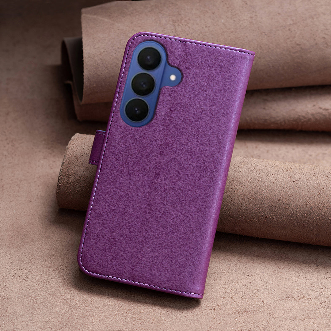 For Samsung Galaxy S26 Pro Phone Case BINFEN COLOR BF17 Wallet Folio Flip Leather Cover