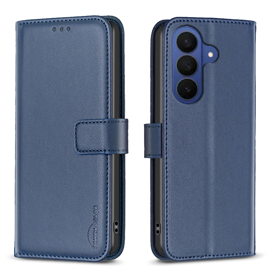 For Samsung Galaxy S26 Pro Phone Case BINFEN COLOR BF17 Wallet Folio Flip Leather Cover
