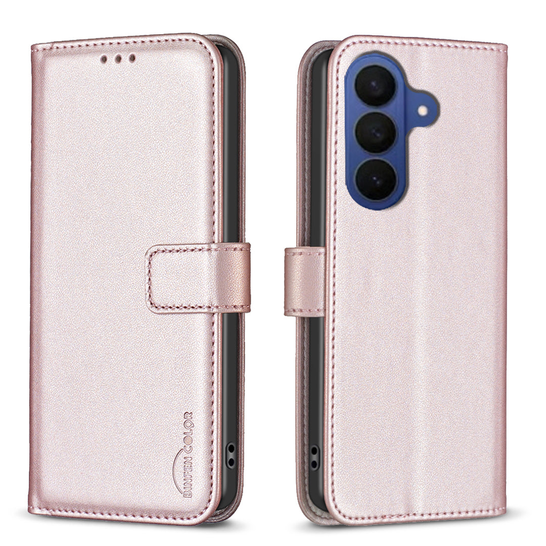 For Samsung Galaxy S26 Pro Phone Case BINFEN COLOR BF17 Wallet Folio Flip Leather Cover