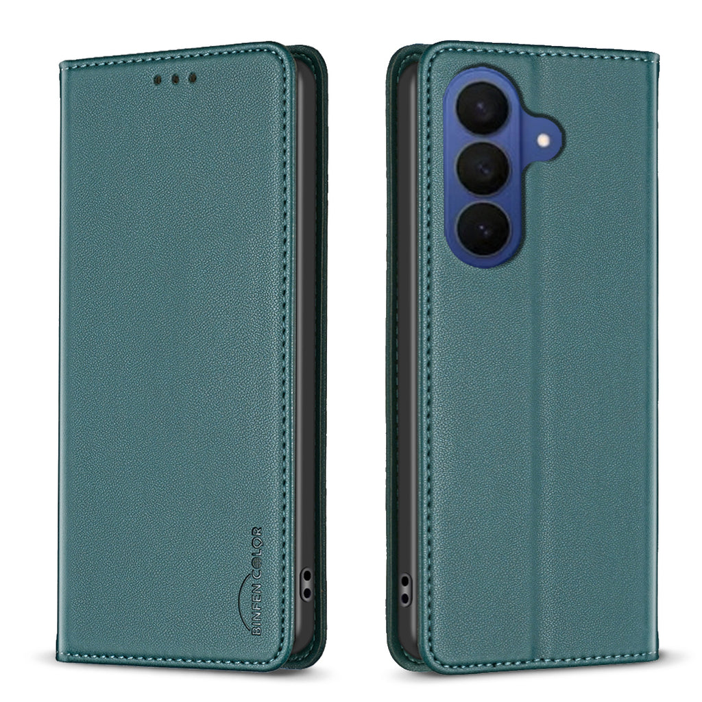 For Samsung Galaxy S26 Pro Leather Case BINFEN COLOR BF18 Phone Stand Cover with Card Slots