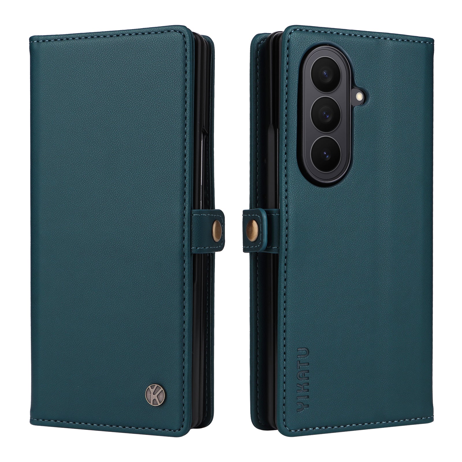 For Samsung Galaxy Z Fold7 5G Phone Cases YIKATU Magnetic Closure PU Leather Mobile Cover