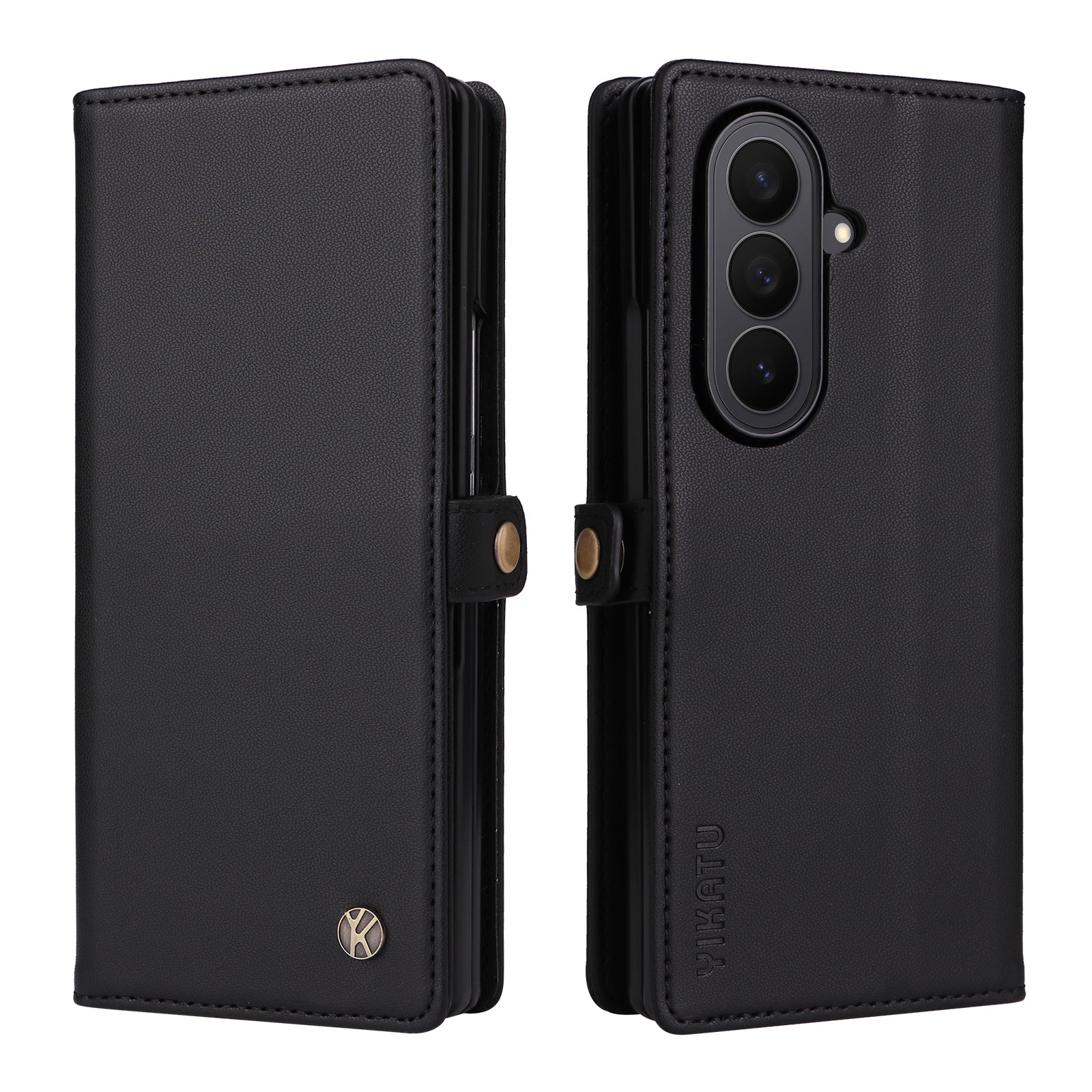 For Samsung Galaxy Z Fold7 5G Phone Cases YIKATU Magnetic Closure PU Leather Mobile Cover