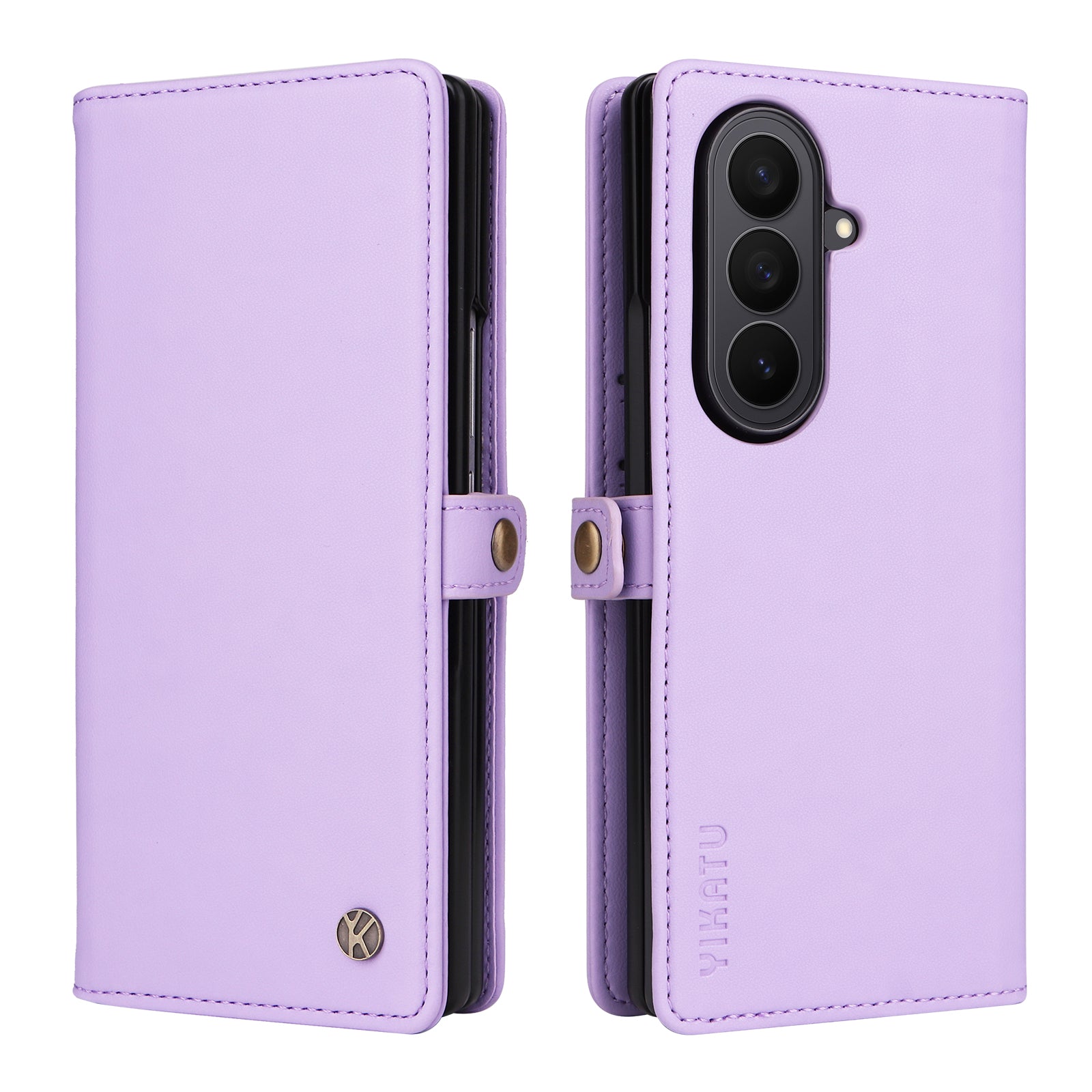 For Samsung Galaxy Z Fold7 5G Phone Cases YIKATU Magnetic Closure PU Leather Mobile Cover