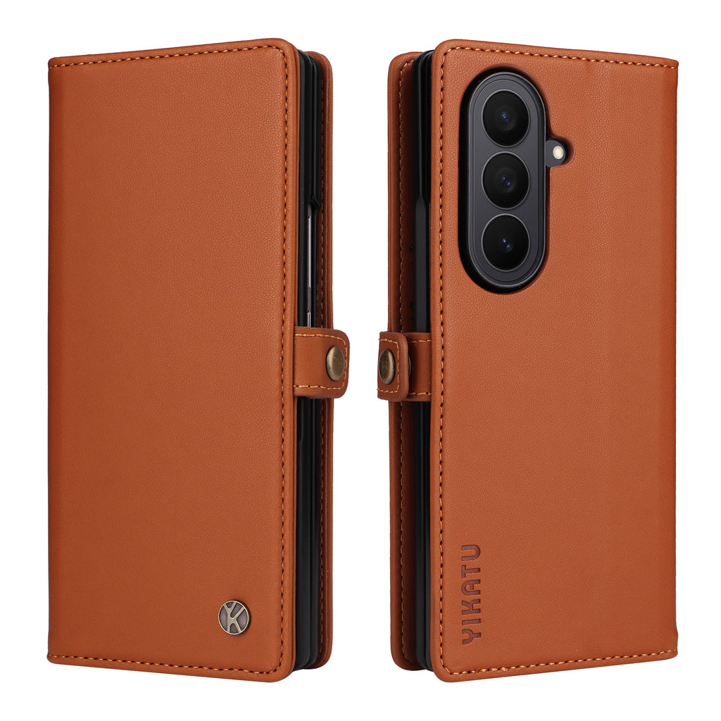 Funda YIKATU de piel sintética con cierre magnético para Samsung Galaxy Z Fold7 5G