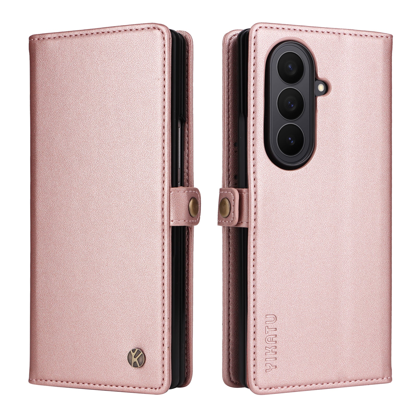 For Samsung Galaxy Z Fold7 5G Phone Cases YIKATU Magnetic Closure PU Leather Mobile Cover