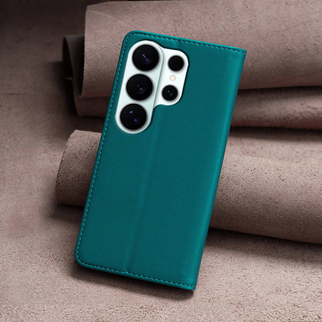 For Samsung Galaxy S26 Ultra Leather Case BINFEN COLOR BF18 Phone Stand Cover with Card Slots