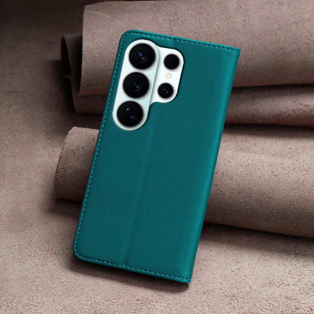 For Samsung Galaxy S26 Ultra Leather Case BINFEN COLOR BF18 Phone Stand Cover with Card Slots