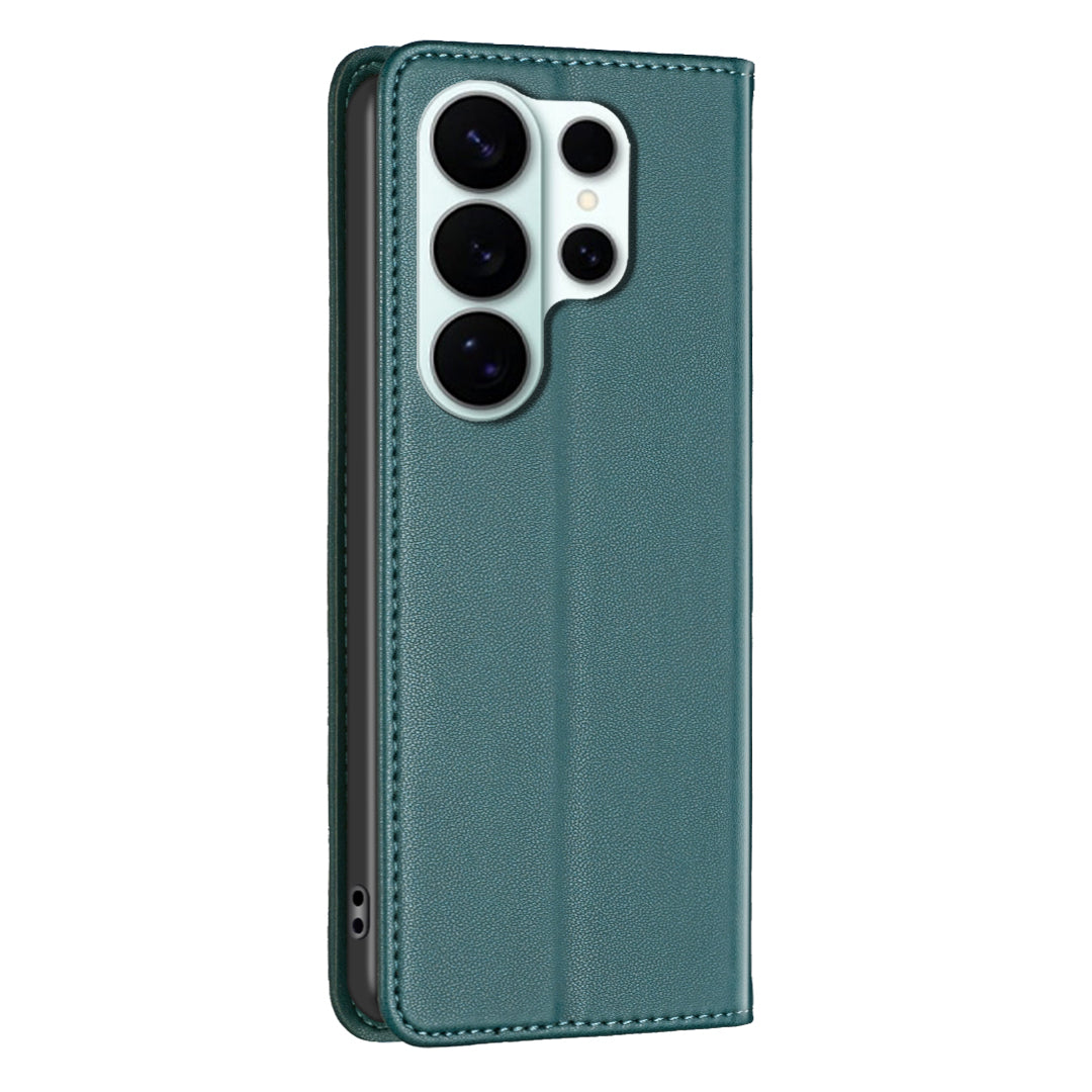 For Samsung Galaxy S26 Ultra Leather Case BINFEN COLOR BF18 Phone Stand Cover with Card Slots