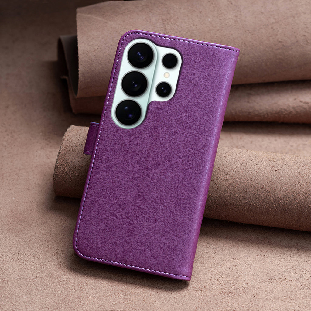 For Samsung Galaxy S26 Ultra Phone Case BINFEN COLOR BF17 Wallet Folio Flip Leather Cover