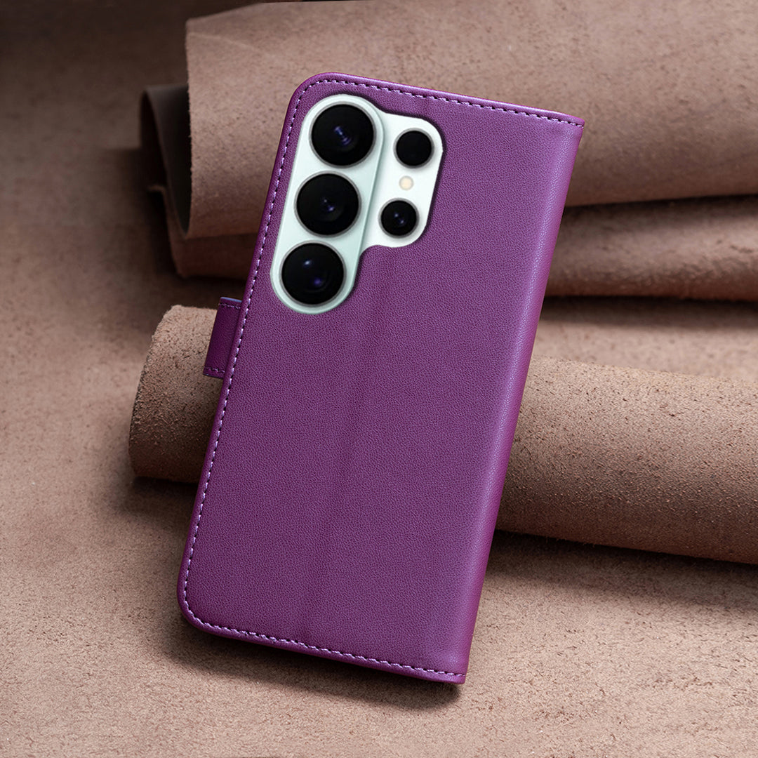 For Samsung Galaxy S26 Ultra Phone Case BINFEN COLOR BF17 Wallet Folio Flip Leather Cover