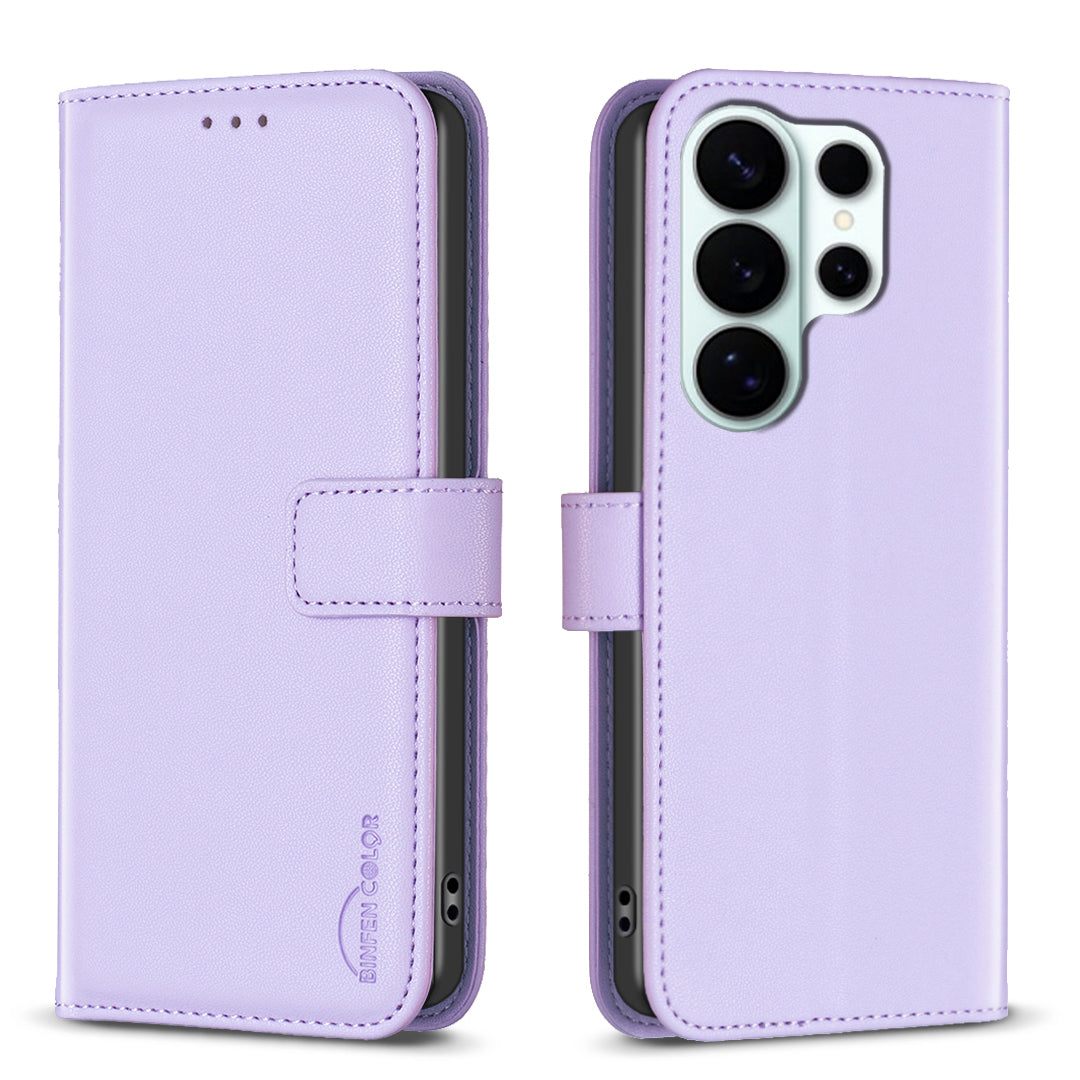 For Samsung Galaxy S26 Ultra Phone Case BINFEN COLOR BF17 Wallet Folio Flip Leather Cover