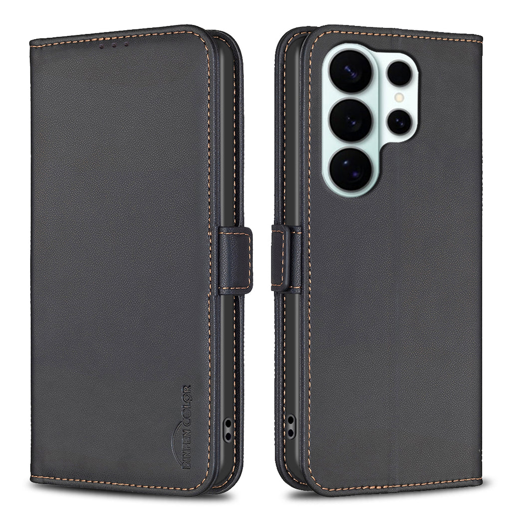 Funda tipo cartera de piel sintética con tapa para Samsung Galaxy S26 Ultra, BINFEN COLOR BF31.