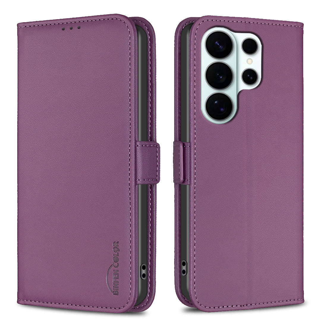 For Samsung Galaxy S26 Ultra Case BINFEN COLOR BF31  PU Leather Flip Folio Phone Wallet Cover