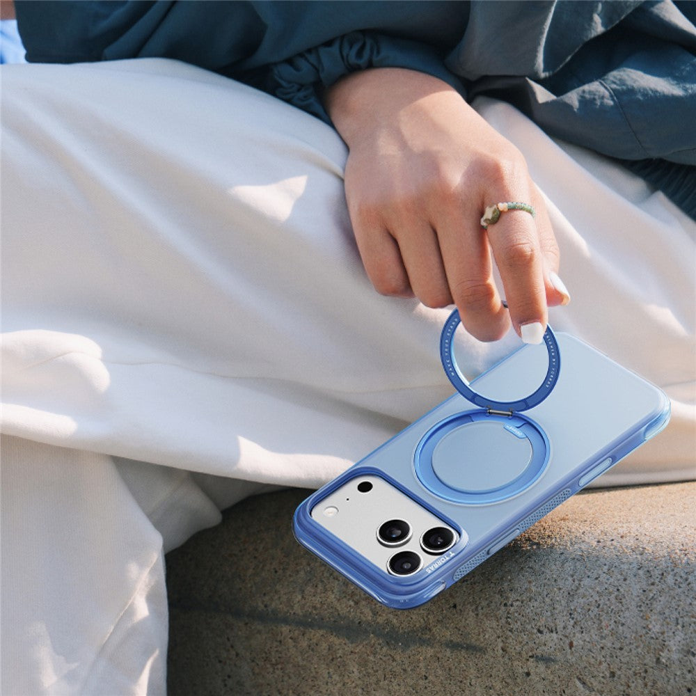 TORRAS Ostand O3 Air Series for iPhone 17 Pro Max Case Compatible with MagSafe Ring Kickstand TPU PC Phone Cover