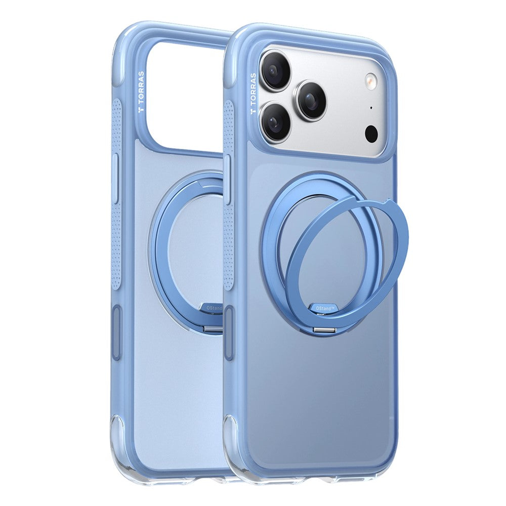 TORRAS Ostand O3 Air Series for iPhone 17 Pro Max Case Compatible with MagSafe Ring Kickstand TPU PC Phone Cover