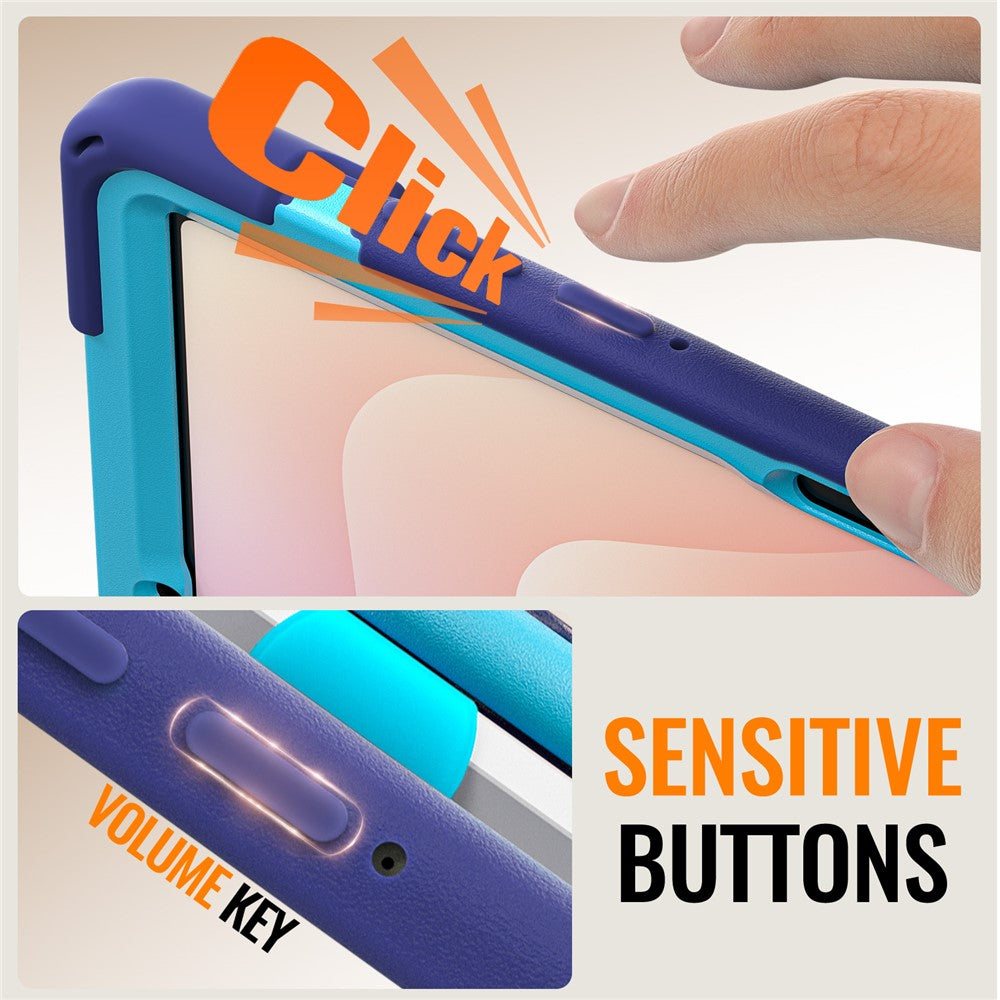 For Samsung Galaxy Tab S11 X730 /  X736 /  X736B Tablet Case TPU + PC + Silicone Cover Swivel Kickstand Handle Grip