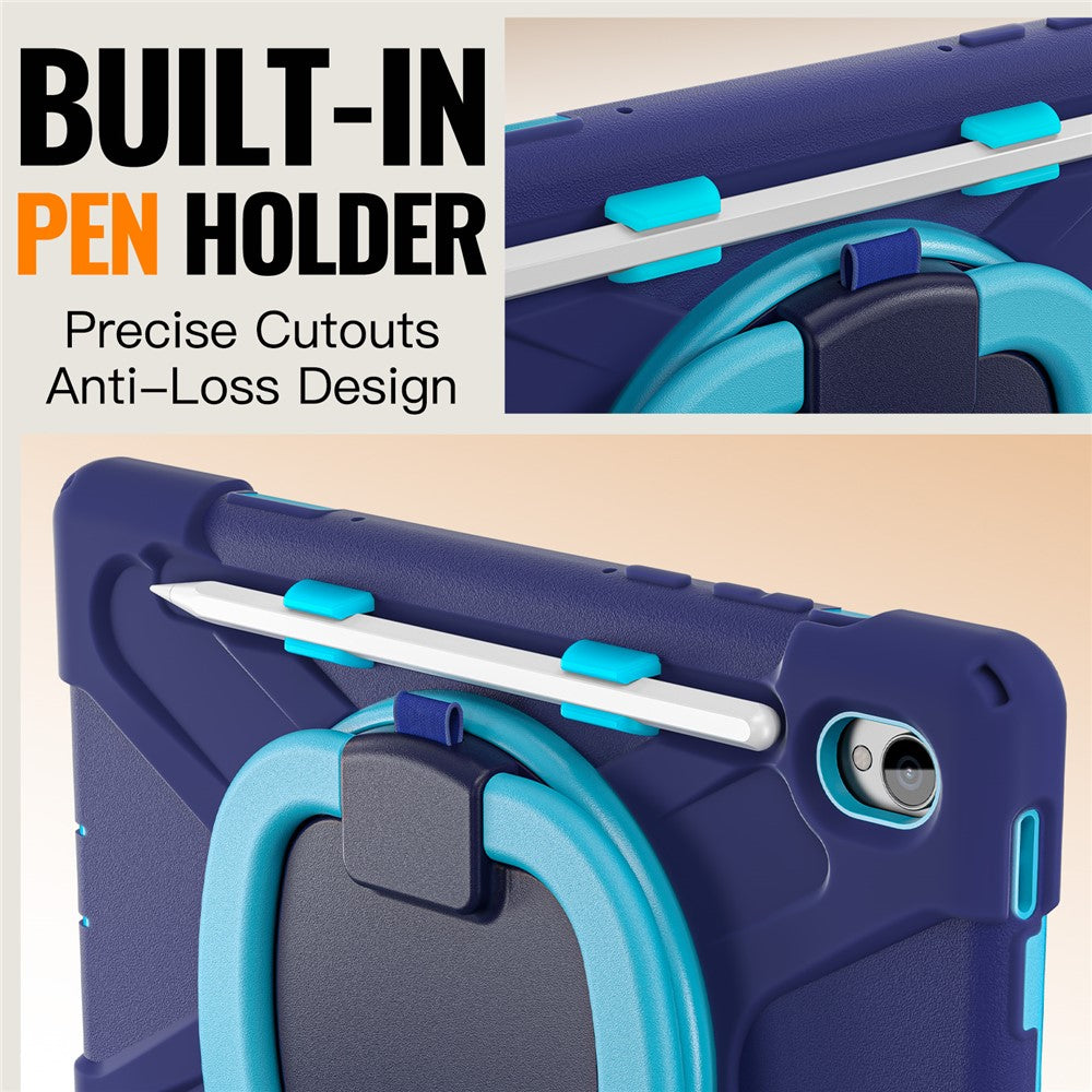 For Samsung Galaxy Tab S11 X730 /  X736 /  X736B Tablet Case TPU + PC + Silicone Cover Swivel Kickstand Handle Grip