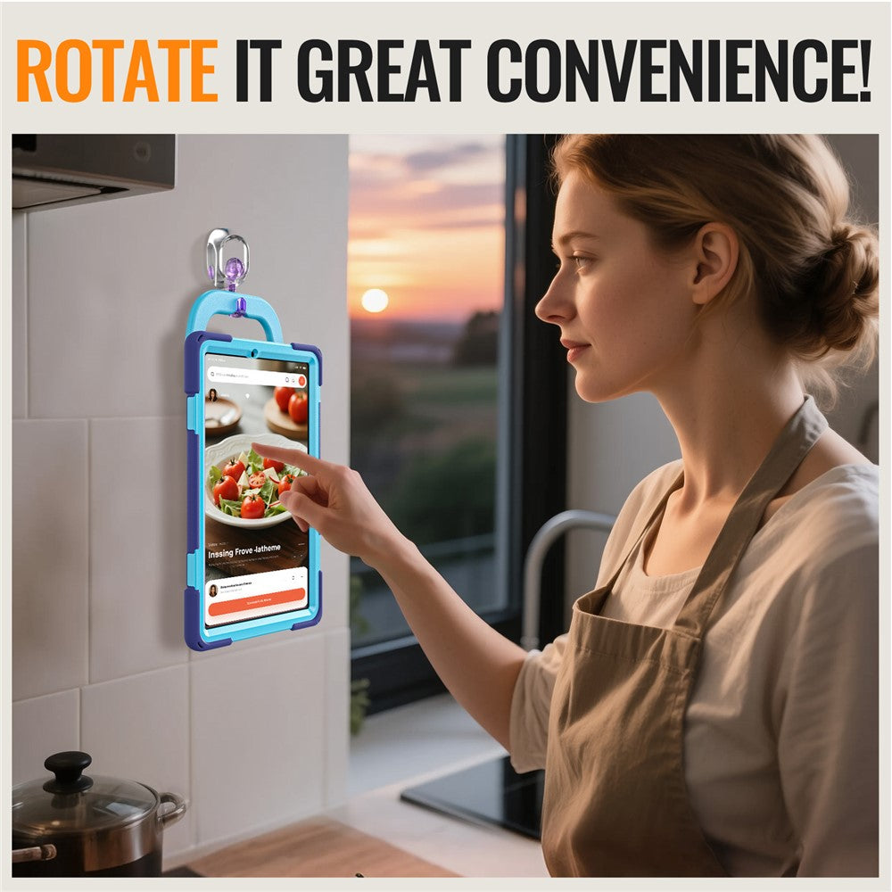 For Samsung Galaxy Tab S11 X730 /  X736 /  X736B Tablet Case TPU + PC + Silicone Cover Swivel Kickstand Handle Grip