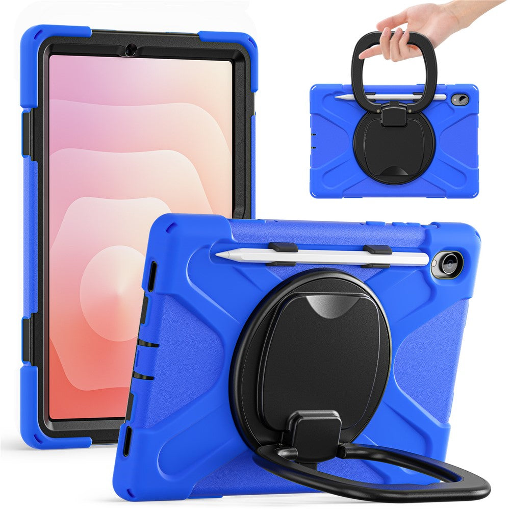 For Samsung Galaxy Tab S11 X730 /  X736 /  X736B Tablet Case TPU + PC + Silicone Cover Swivel Kickstand Handle Grip
