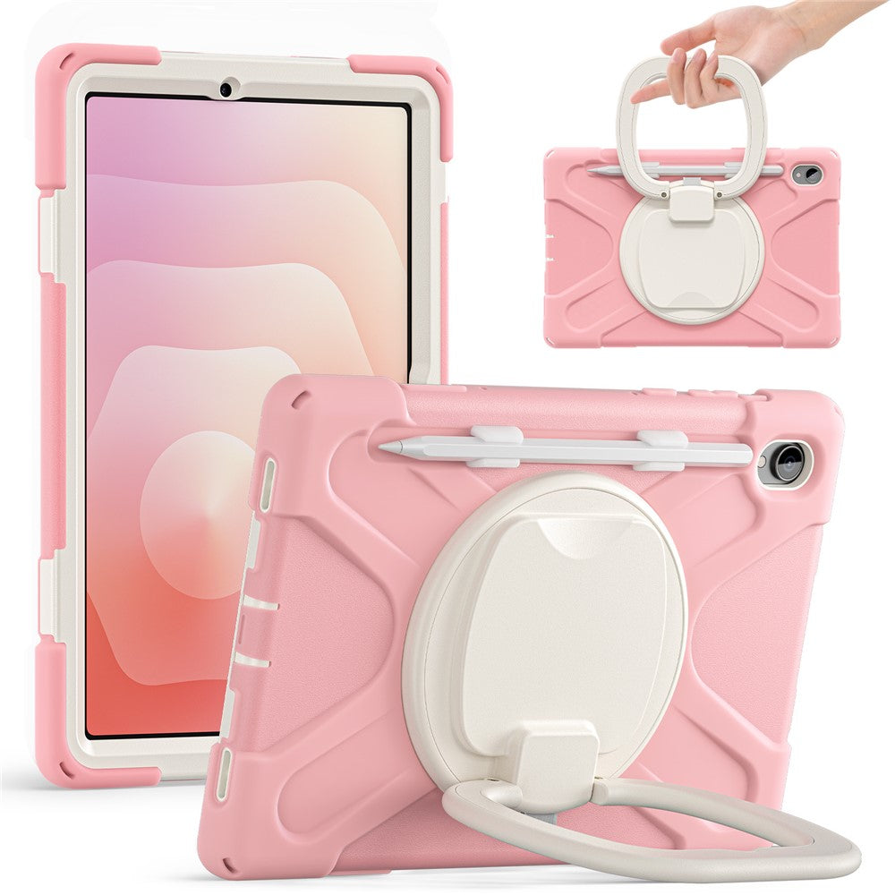 For Samsung Galaxy Tab S11 X730 /  X736 /  X736B Tablet Case TPU + PC + Silicone Cover Swivel Kickstand Handle Grip