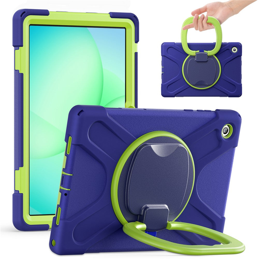 For Samsung Galaxy Tab A11+ Tablet Case TPU + PC + Silicone Cover Swivel Kickstand Handle Grip