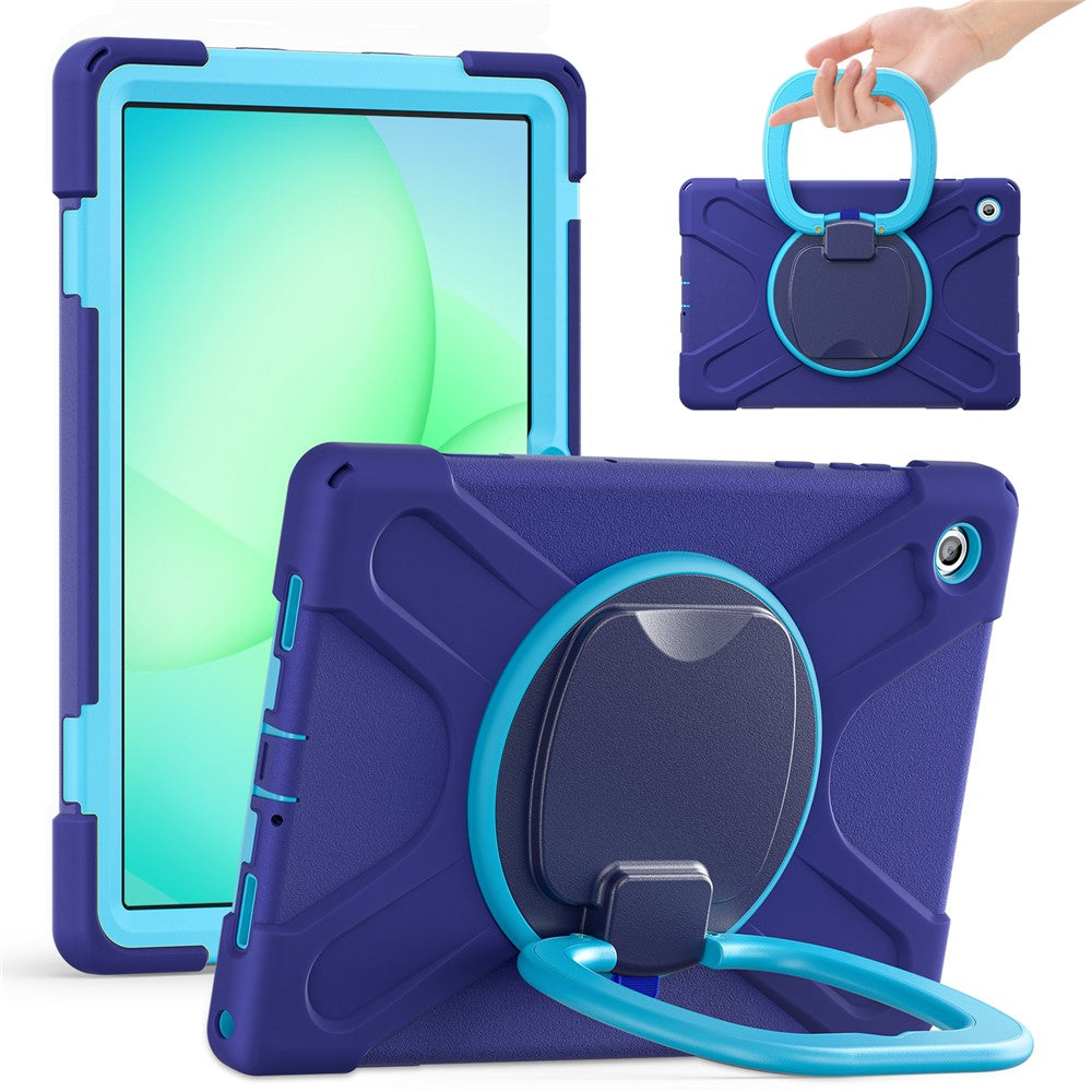 For Samsung Galaxy Tab A11+ Tablet Case TPU + PC + Silicone Cover Swivel Kickstand Handle Grip