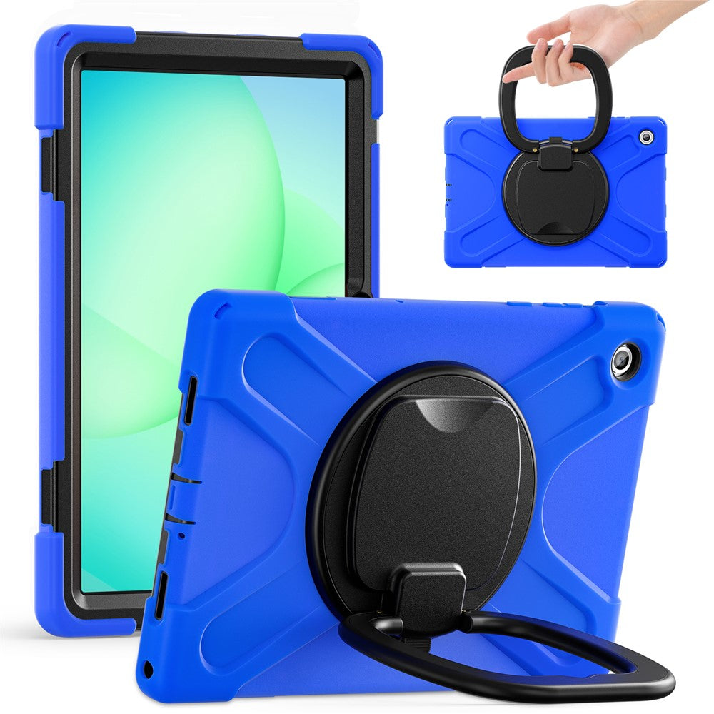 For Samsung Galaxy Tab A11+ Tablet Case TPU + PC + Silicone Cover Swivel Kickstand Handle Grip
