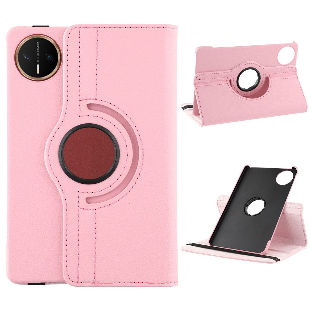 Étui pour Huawei MatePad Mini avec support rotatif, en cuir PU et coque pour tablette PC, doté d'un élastique.