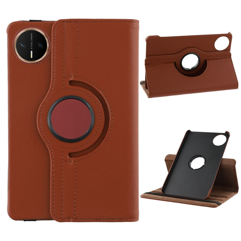 For Huawei MatePad Mini Case Rotating Stand PU Leather + PC Tablet Cover with Elastic Band