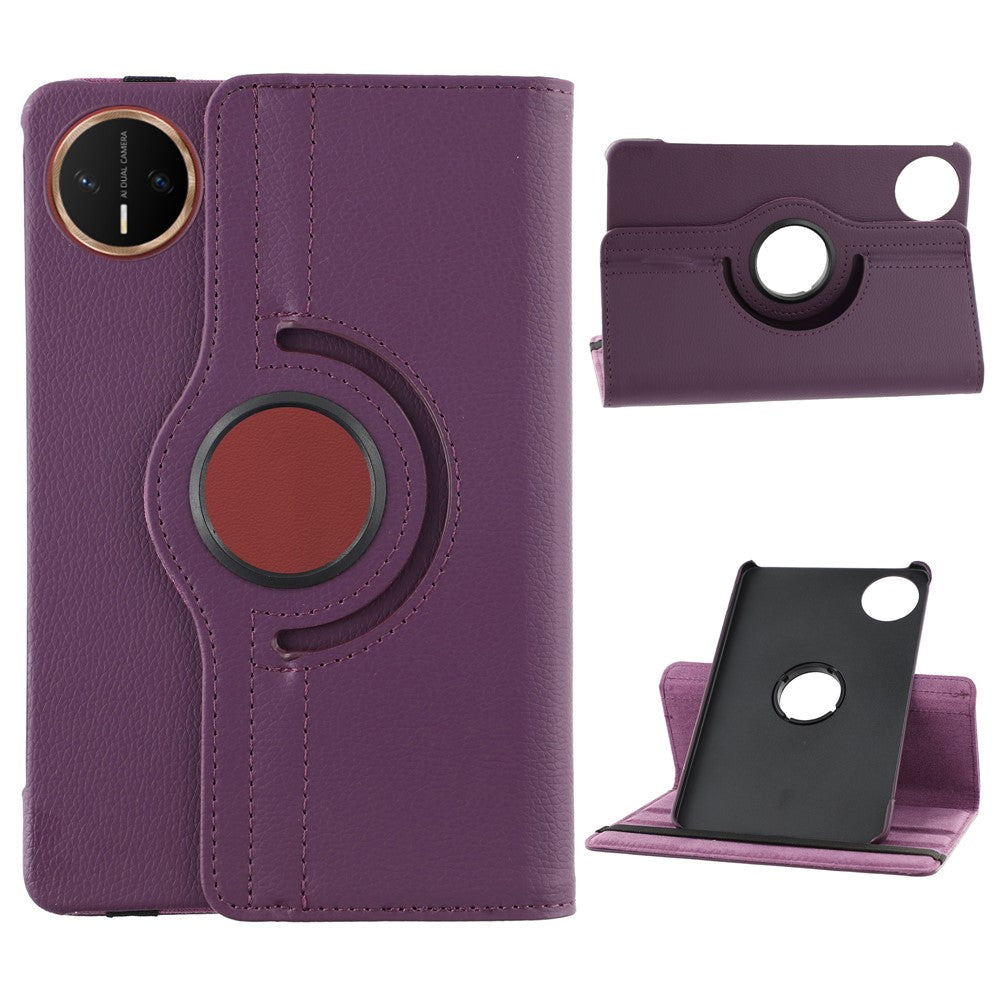 Étui pour Huawei MatePad Mini avec support rotatif, en cuir PU et coque pour tablette PC, doté d'un élastique.