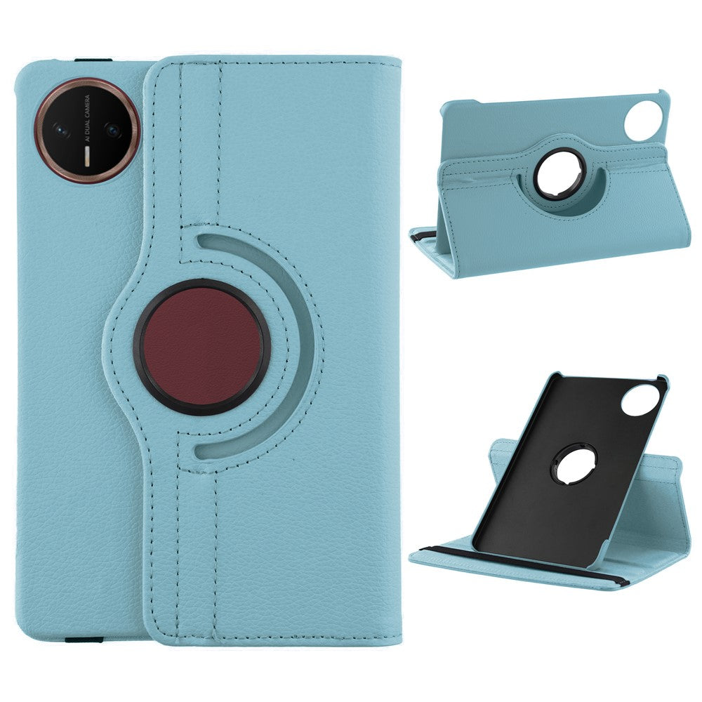 Étui pour Huawei MatePad Mini avec support rotatif, en cuir PU et coque pour tablette PC, doté d'un élastique.