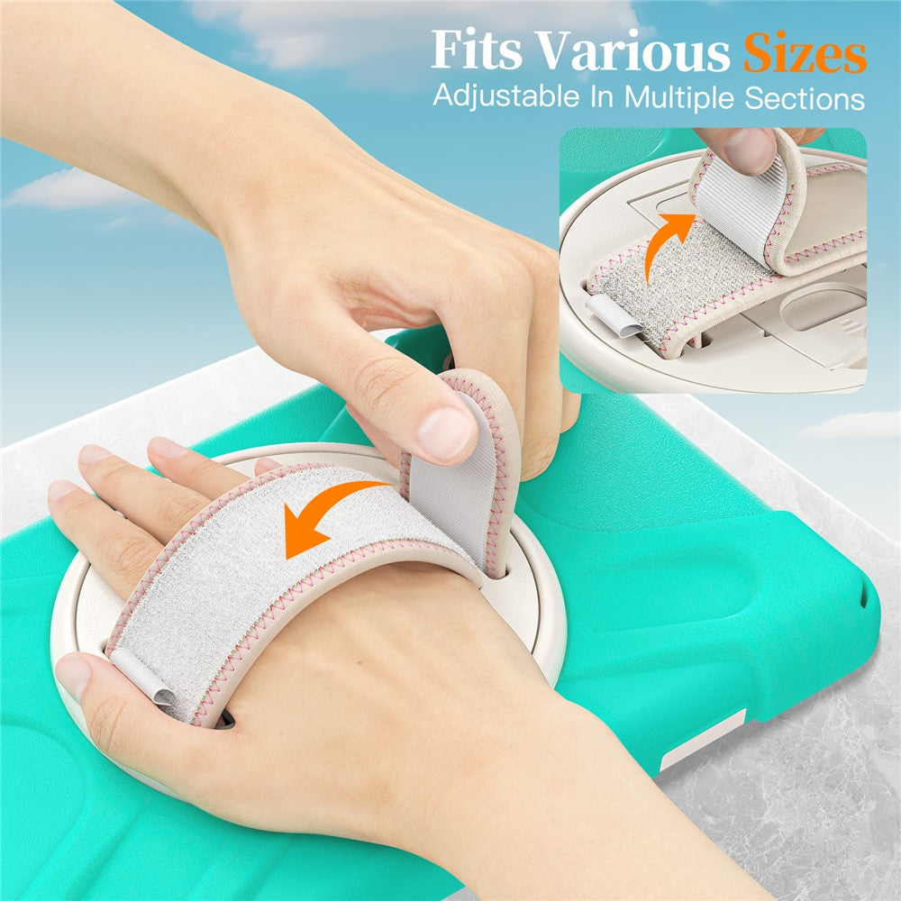 For Samsung Galaxy Tab A11 Kickstand Case TPU PC Silicone Tablet Cover with Shoulder Strap